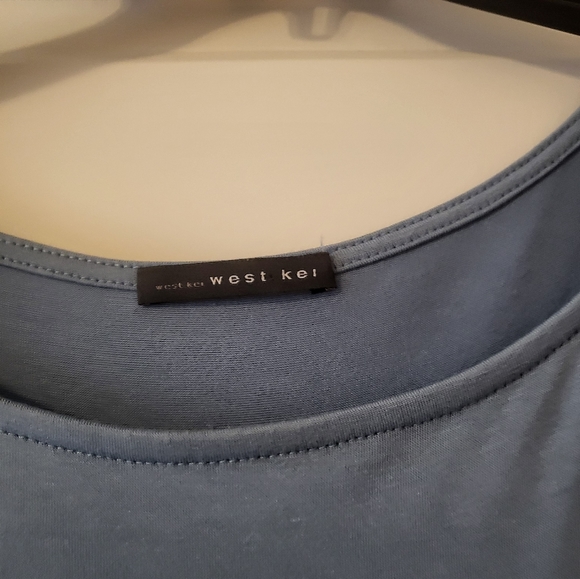 West Kei Boatneck Long Sleeve Midi Dress in Blue Sea - Picture 5 of 7